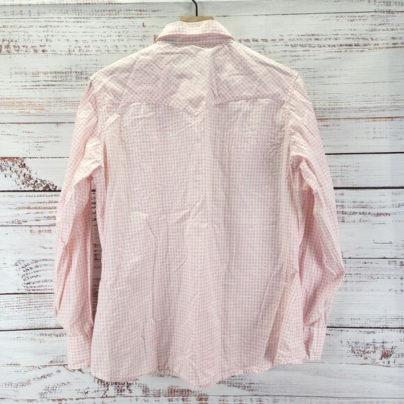 Wrangler Pink Breast Cancer Womens L Awareness Pearl Snap Western Shirt L/S - Picture 7 of 10